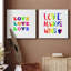 Love Love Love - ensemble d'art textuel 2 pièces-1744829992-1744829996