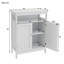 Armoire de rangement pour salle de bain avec portes à double volets - blanc