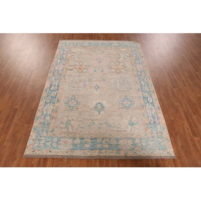 Tapis teint en laine Oushak Earth