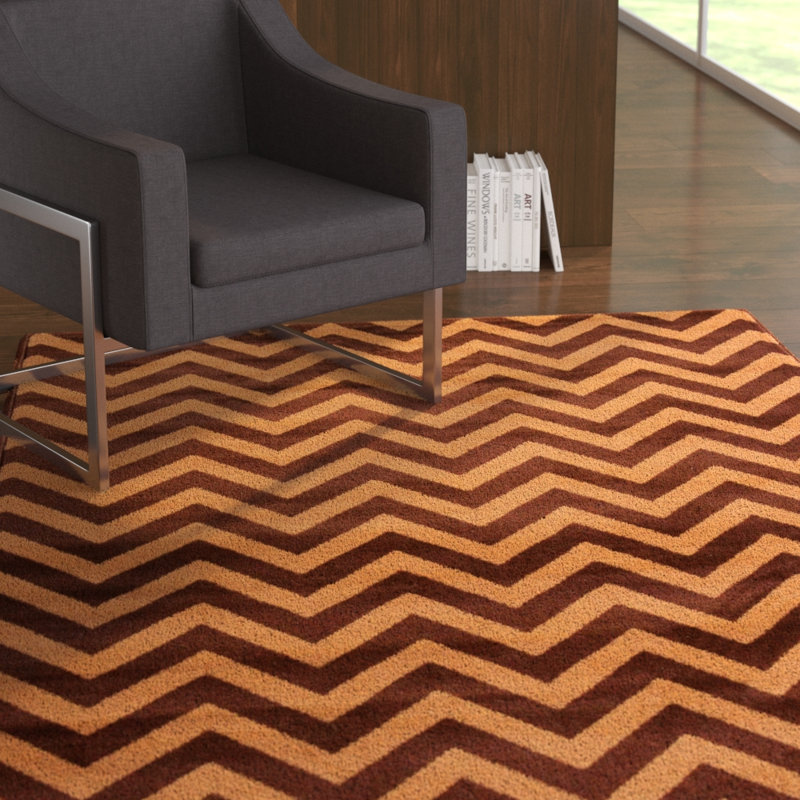 Tapis brun Dieng, 5 pi 3 po x 7 pi 2 po