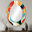 Tribal Camo Fusion - Grand miroir mural ovale sur métal-128454458