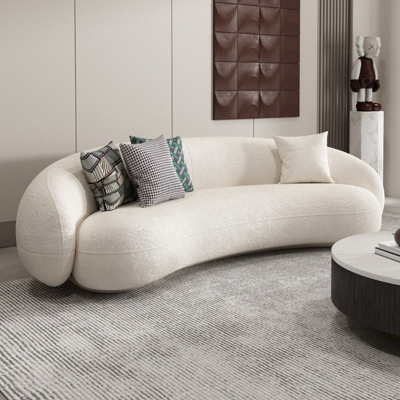 Creative Casual Sofa, Off White, 2, 24.4" H x 82.6" W x 35.4" D