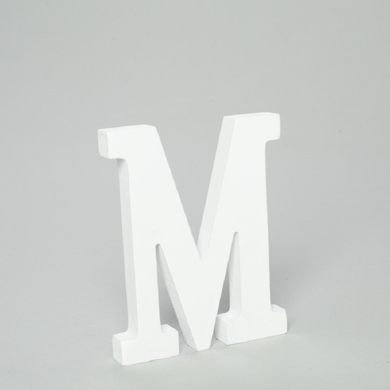Text & Numbers Letter Block, M