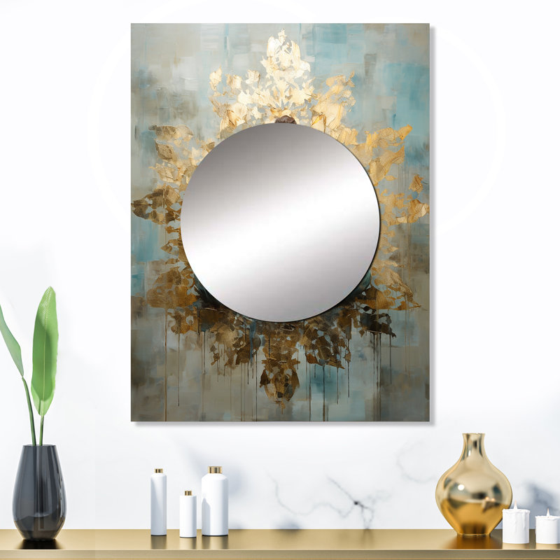 Zen Meditation Position I - Meditation Large Wall Mirror, Traditional Decorative Mirror, Printed Metal Art, 32" x 24"