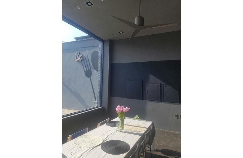 56'' 3 Blade Ceiling Fan, Brushed Nickel, Barn Wood Tone