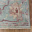 Tapis de zone en laine 8 pi 1 po x 9 pi 9 po "one-of-of-kind" noué la new age oushak blue light Adesh