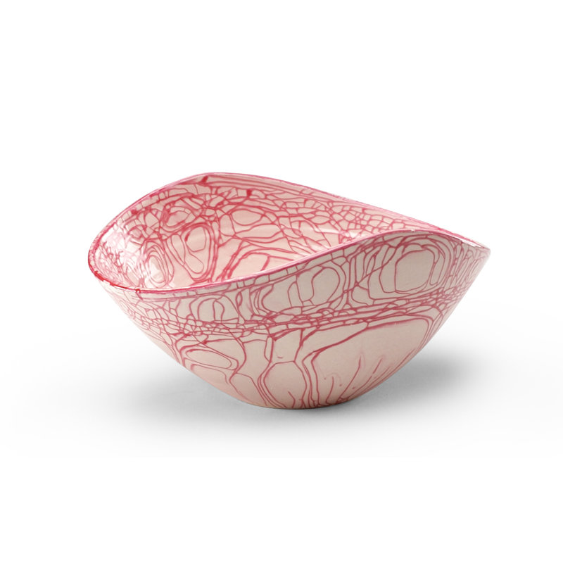 Porcelain Decorative Bowl, Red