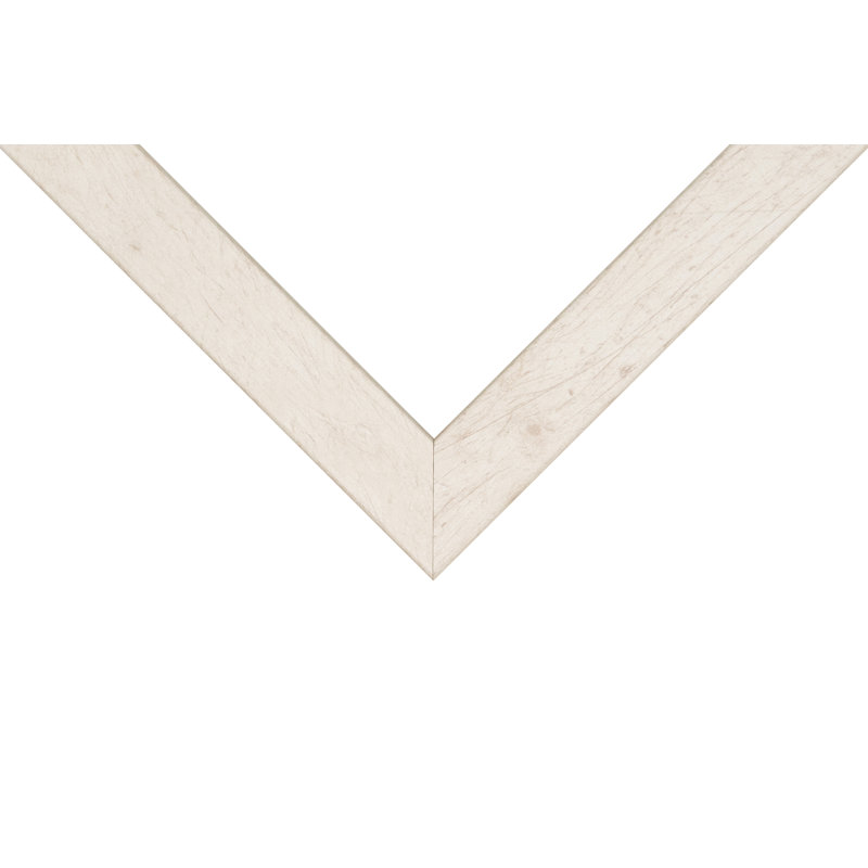 Cadre photo 5 x 7 blanc rustique, moulure en panneau de fibres à densité moyenne de 1,25 pouce, verre et support inclus, cadre d'affichage mural pour art, affiches ou photos 
