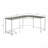 Gray & White L-Shaped Rectangular Computer Desk