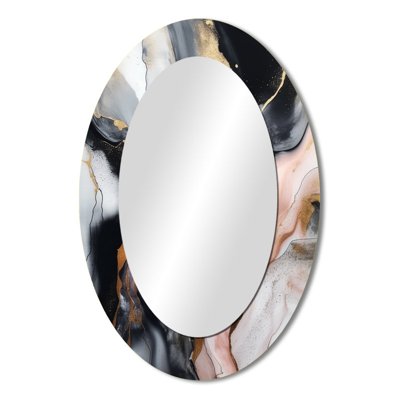 Miroir mural noir et or noir, 36 po x 24 po