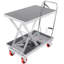 Chariot de table à levage hydraulique, capacité de levage de 28,5 po, capacité de 500 lb, table de levage manuelle à ciseaux simple avec 4 roues et coussin antidérapant, chariot à ciseaux hydraulique pour la manipulation du matériau, gris-125576498