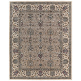 Azalea Hand Tufted Wool Floral Area Rug in Gray