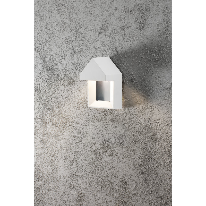 Integrated LED Outdoor Flush Mount, White