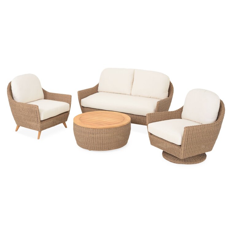 Seay 4 - Person Garden Lounge Set with Cushions