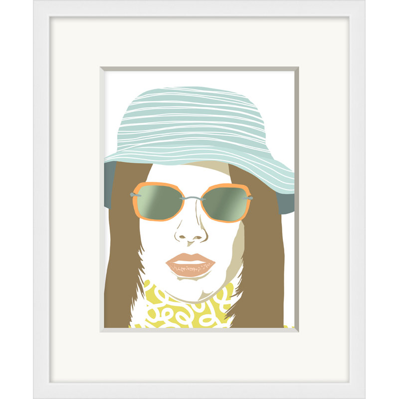 Retro Portrait 2 Print by Mat Sanders