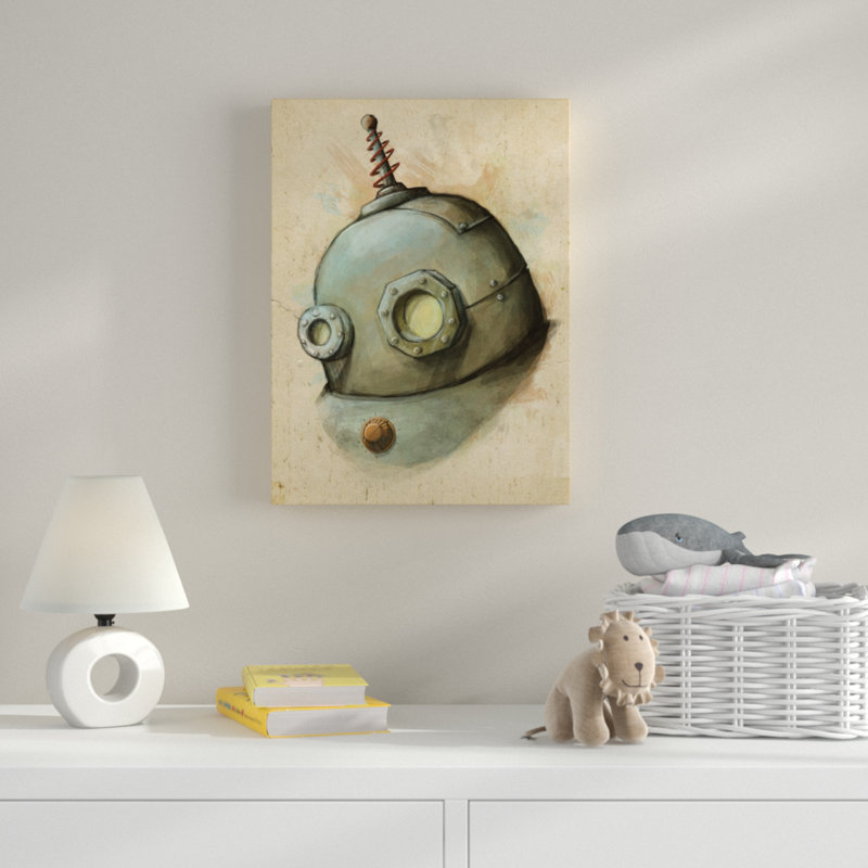 « robot paint », art sur toile, H 32 po x l 24 po x P 2 po