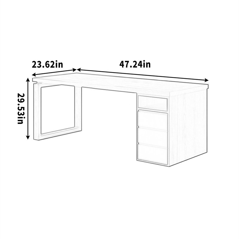 Pieds de rangement flottants en pin massif, H 29,53 po x l 47,24 po x P 23,62 po