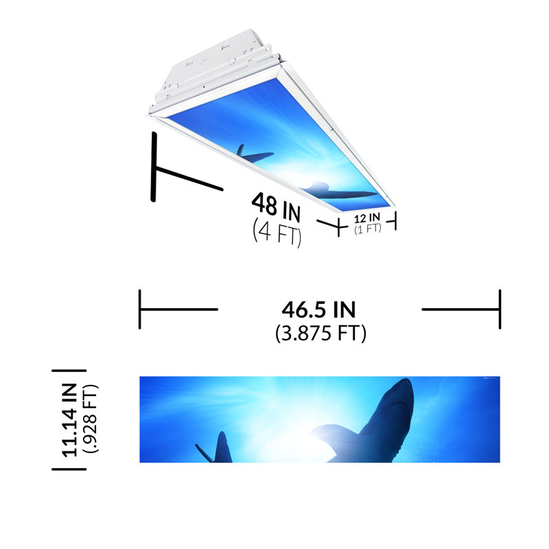 Ocean Rectangle Fixture Component Ceiling Light