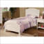 Ensemble de mobilier de chambre à coucher: lit simple, table de chevet, commode, lit simple blanc neige 3 pièces | Blanc | Contreplaqué