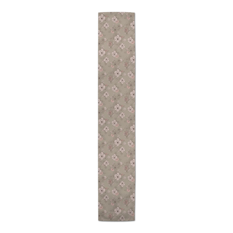 Chemin de table Arminia, 72 po x 16 po, Brun