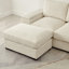 Canapé modulaire à assise profonde avec repose-pieds, canapé-lit en velours côtelé-1174424238