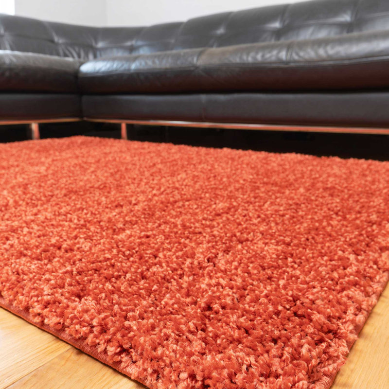 Ophiuchi Shaggy Terracotta Rug , Rectangle 110 x 160cm