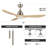 3-Blade Modern Farmhouse Smart LED Ceiling Fan with Dimmable Light and Remote Control-649755471-638042302