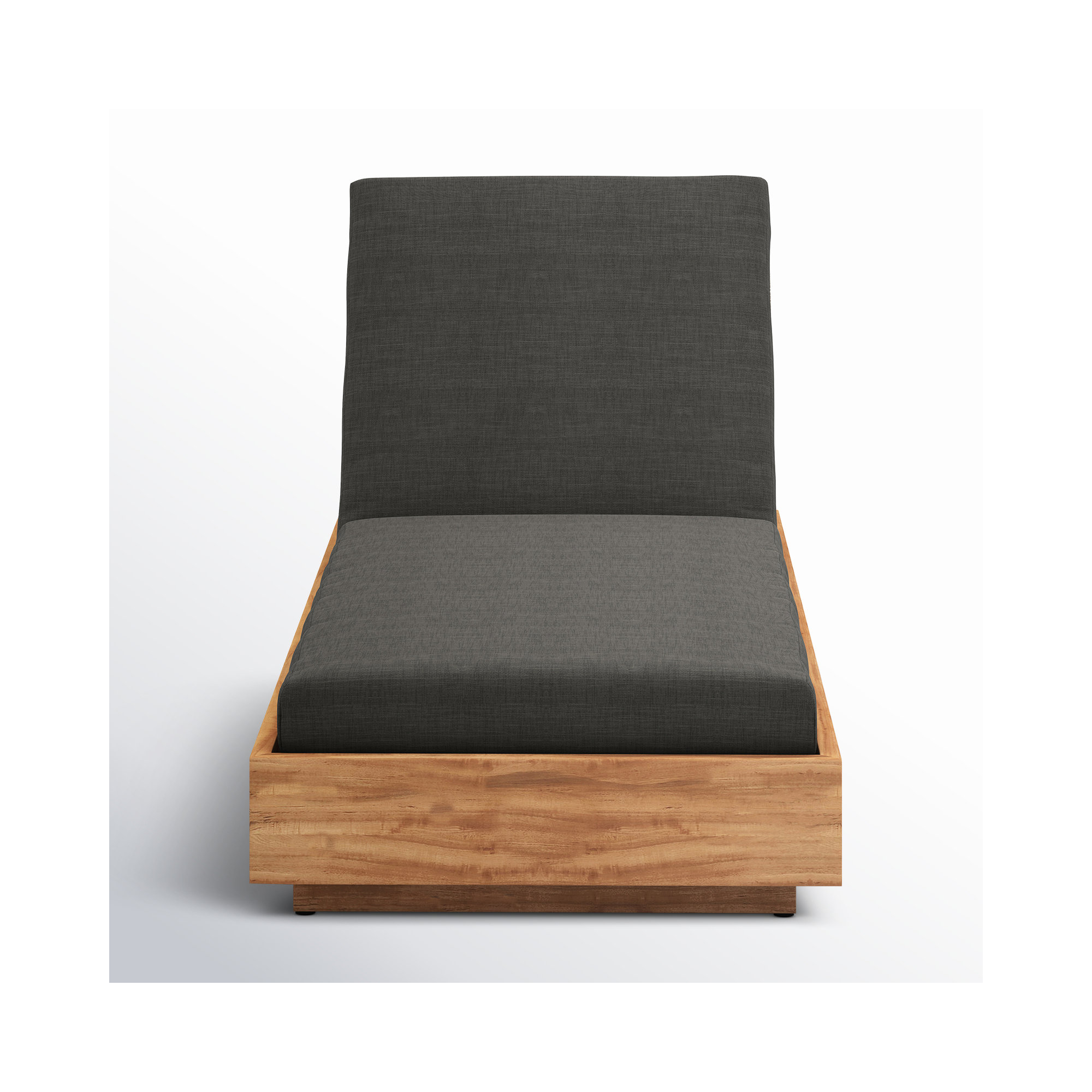 Arvad 27.5'' Outdoor Teak Chaise Lounge, Charcoal