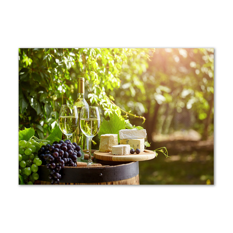 Wine And Snacks - Wrapped Canvas Print