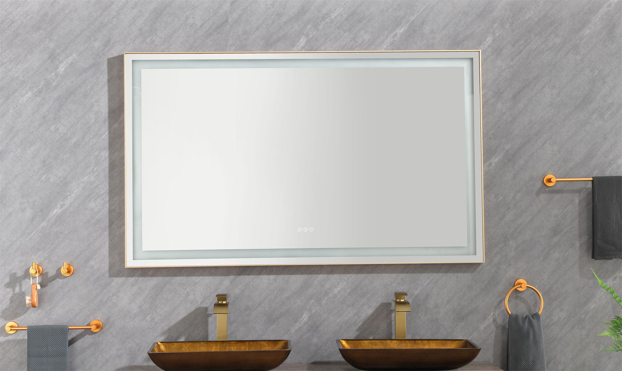 Orren Ellis 72 X 48 Inch Bathroom Mirror With Aluminum Frame, Rectangle ...