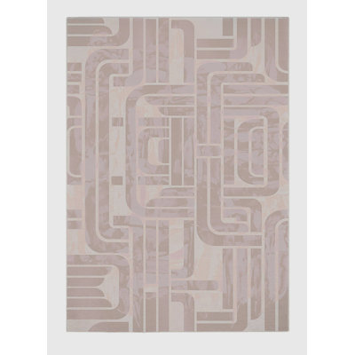 Tapis en polyester tissé à la machine en frêne lilas