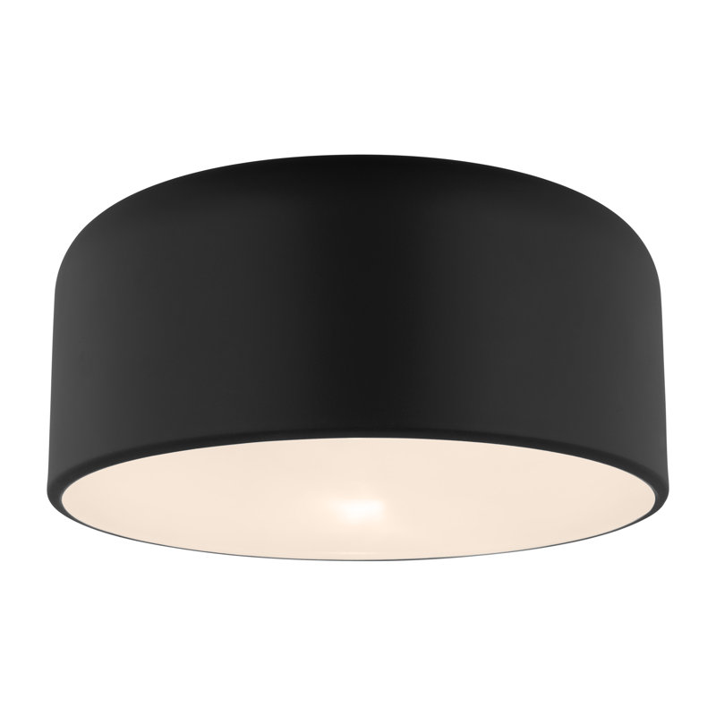  Plafonnier encastré à 1 lumière de 10,75 po, Noir minuit, H 7 po x l 13,75 po x P 13,75 po