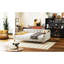 Lit de jour double rembourré blanc - Élégant, polyvalent avec 4 supports stables, fonctionnel-411685214