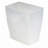 iDesign Mono Spa Rectangular Trash Can, Waste Basket, 2.5 Gallon, Frost