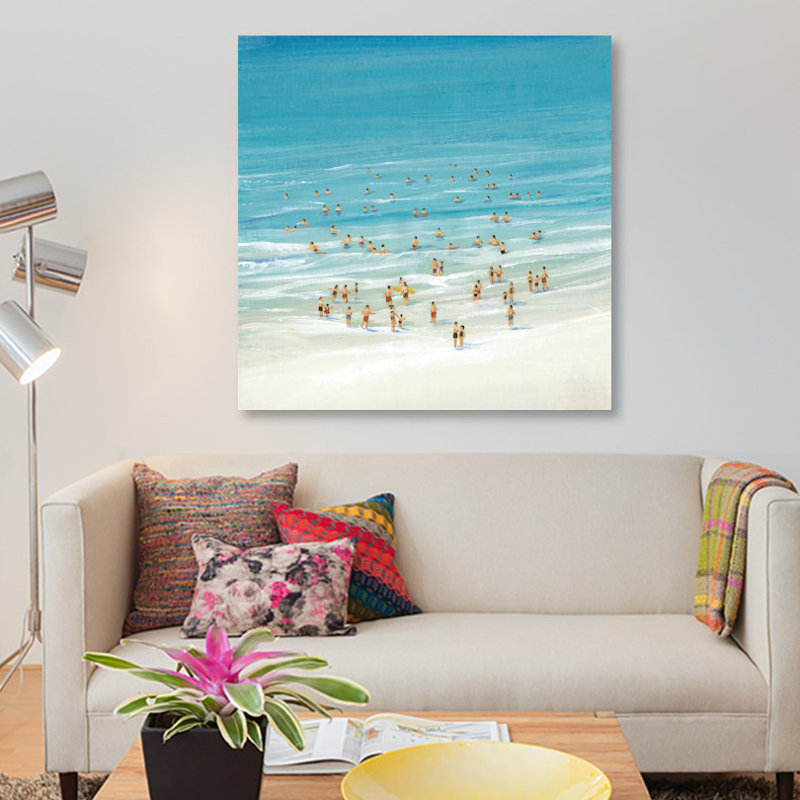 « ocean nage i », impression sur toile, H 12 po x l 12 po x P 1,5 po, Toile tendue, Pas de tapis