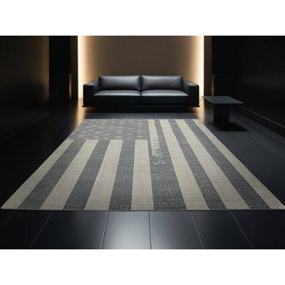 Tapis gris moderne et contemporain lavable à la machine Fieldston