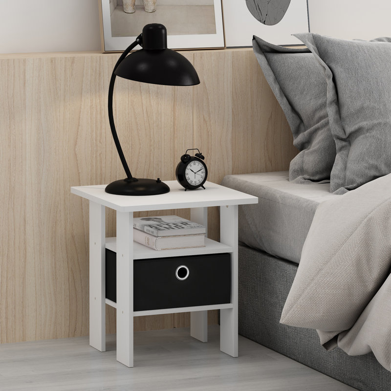 Odunayo End Table Nightstand with Bin Drawer