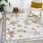 Bergvin Star Gazer Geometric Machine-Washable Ivory/Blue/Orange Rug-1096399017