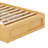 Queen Size Platform Bed Frame With 4 Under-Bed Drawers & Footboard Storage Cubby, Headboard-Free Modern Design-1433761444