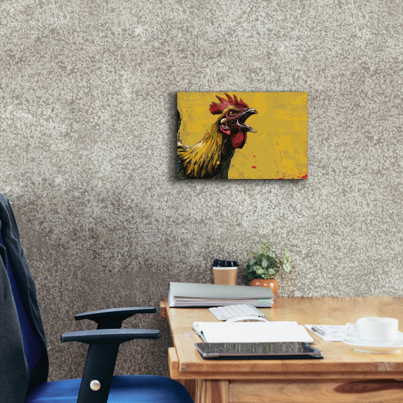 «August Rooster» par Momart, August Grove, H 12 po x l 18 po x P 0,75 po