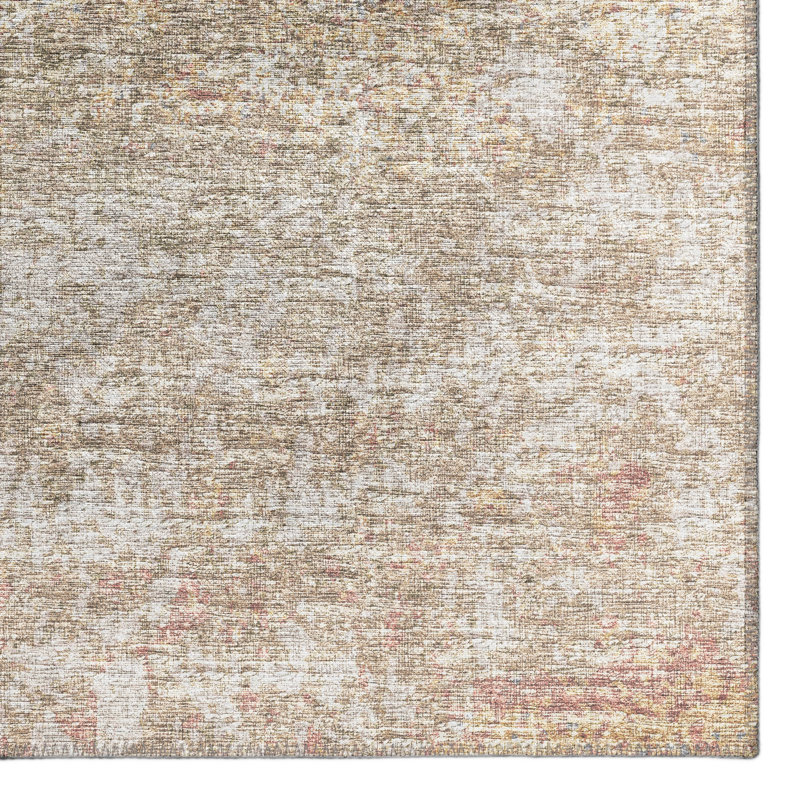 Beige Flat Woven Chenille 5' x 7'6" Area Rug