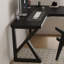 Bureau d'écriture en bois massif noir en forme de L-1767081142-1767081147