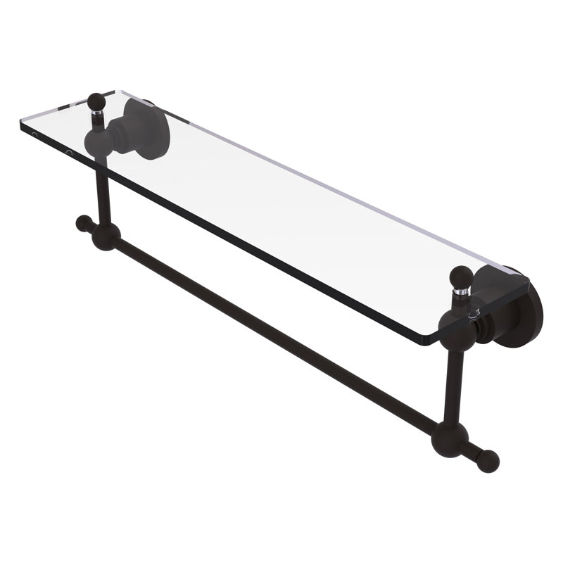 Étagère support avec barre à serviettes lera, l 22 po x H 4 po, Bronze huilé