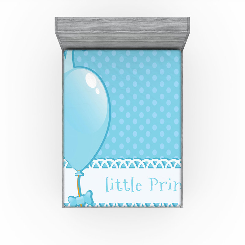 Ensemble de 2 draps-housse Ambesonne Party Little Prince Party - bleu pâle, Drap-housse pour très grand lit californien