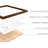 Brown Solid Wood Picture Frame with Mat-1962996534
