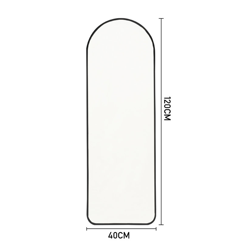 Nappanee Arch Full Length Wall Mirror, Black