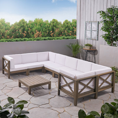 Ensemble de conversation modulaire d'extérieur 9 pièces