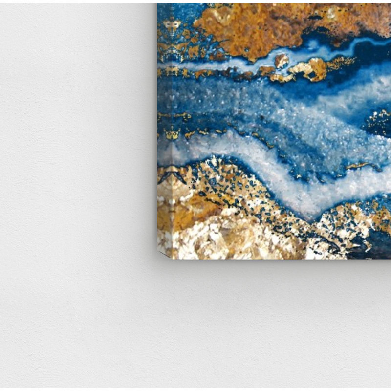 Bleu Agate, impression sur toile tendue, H 12 po x l 12 po x P 1,5 po