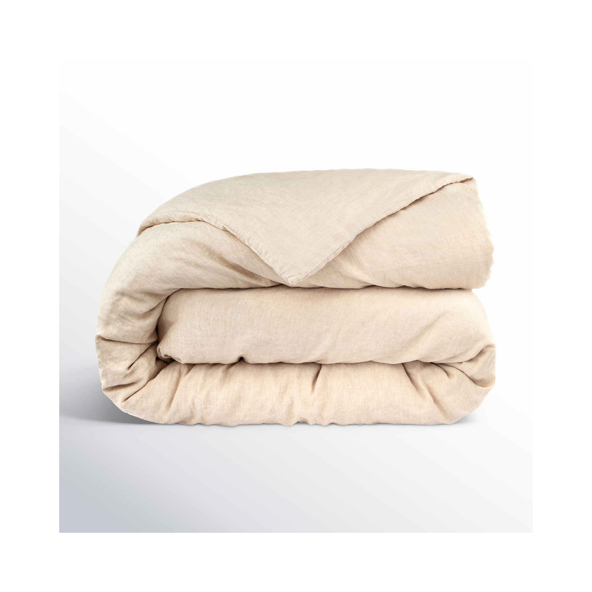 100% French Linen Duvet Cover, Twin Duvet Cover, Putty Heather