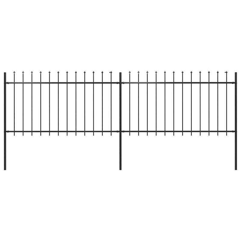 Clôture en métal noir Kimmswick, H 11,2 pi x l 4,9 pi